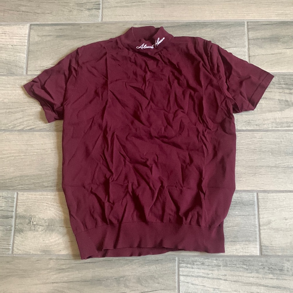 Paul jones almost home burgundy sweater
